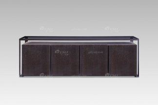 現代輕奢別墅會所家具品牌灰橡色+黑珍珠電視柜