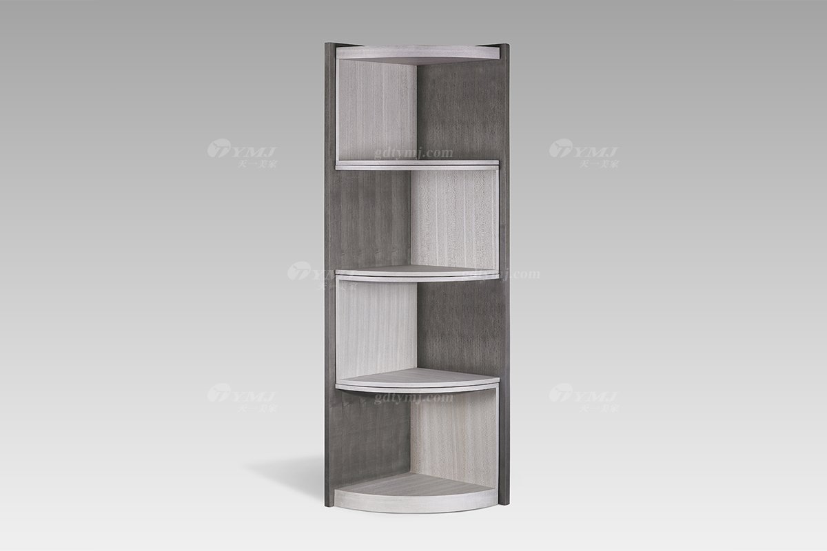 現代輕奢高端別墅家具品牌灰橡色+尼斯色書柜