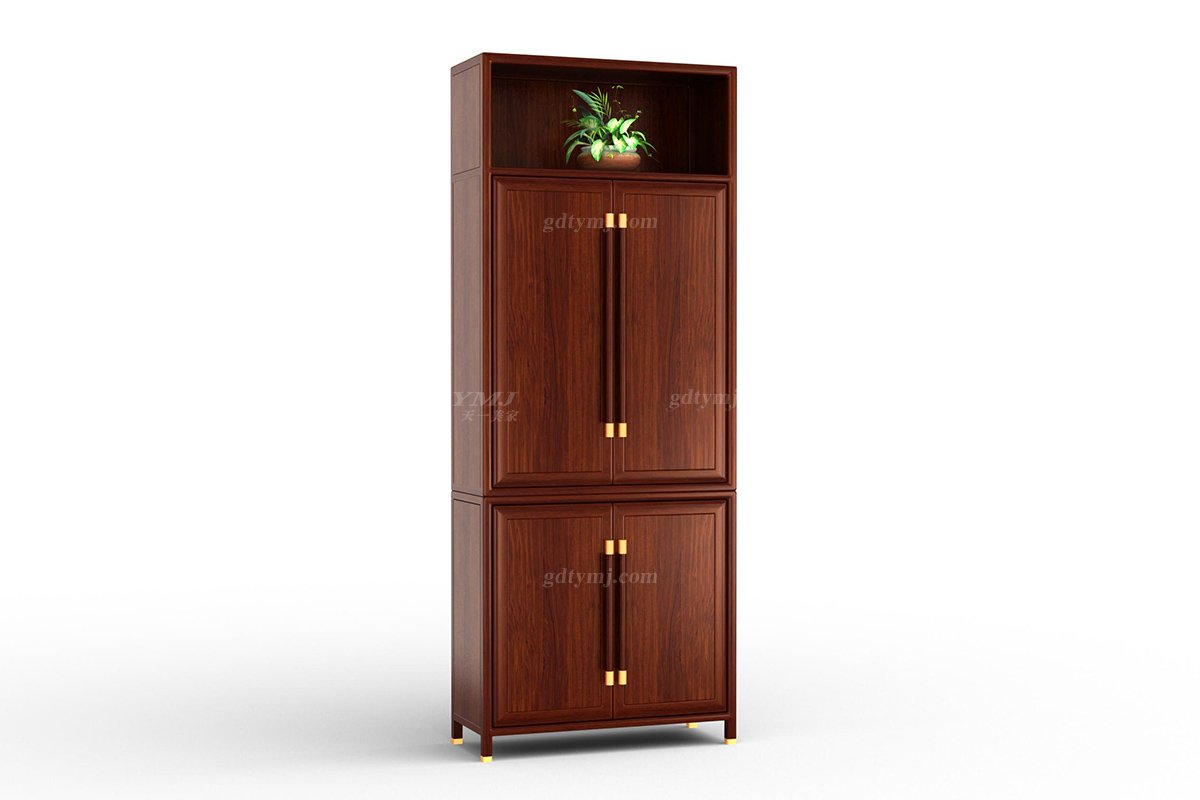 新中式辦公家具風(fēng)格品牌家具時尚簡約高端進口實木刺猬紫檀書柜大展宏圖文件柜邊柜